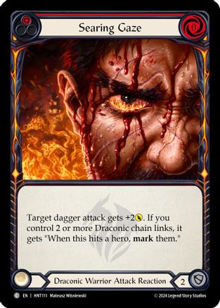 Searing Gaze (Red) (HNT111) [The Hunted] Rainbow Foil - Deck Out Gaming
