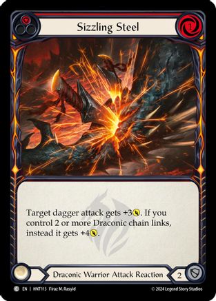 Sizzling Steel (Red) (HNT113) [The Hunted] - Deck Out Gaming