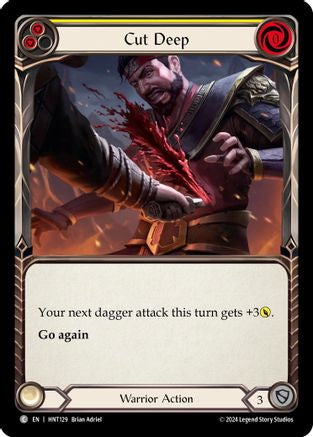 Cut Deep (Yellow) (HNT129) [The Hunted] Rainbow Foil - Deck Out Gaming