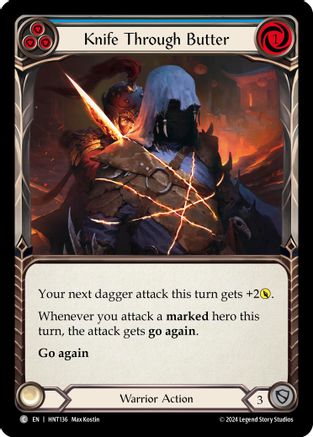 Knife through Butter (Blue) (HNT136) [The Hunted] Rainbow Foil - Deck Out Gaming