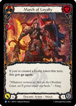 March of Loyalty (Red) (HNT153) [The Hunted] Rainbow Foil - Deck Out Gaming