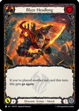 Blaze Headlong (Red) (HNT157) [The Hunted] - Deck Out Gaming
