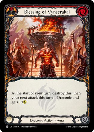 Blessing of Vynserakai (Red) (HNT163) [The Hunted] Rainbow Foil - Deck Out Gaming