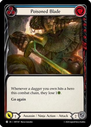 Poisoned Blade (Blue) (HNT187) [The Hunted] Rainbow Foil - Deck Out Gaming