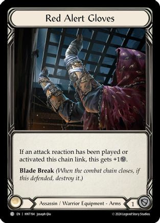 Red Alert Gloves (HNT194) [The Hunted] - Deck Out Gaming