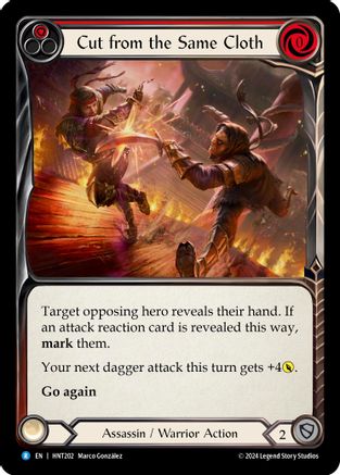 Cut from the Same Cloth (Red) (HNT202) [The Hunted] Rainbow Foil - Deck Out Gaming