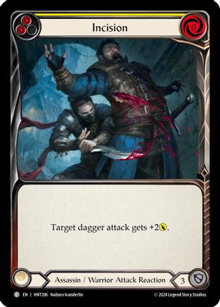 Incision (Yellow) (HNT206) [The Hunted] Rainbow Foil - Deck Out Gaming