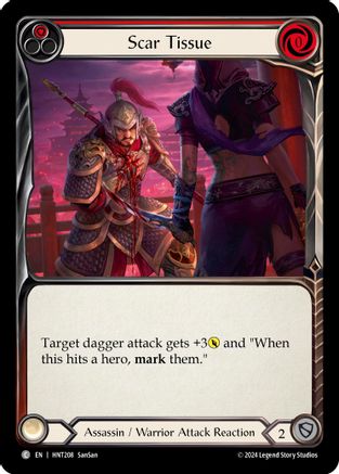 Scar Tissue (Red) (HNT208) [The Hunted] Rainbow Foil - Deck Out Gaming
