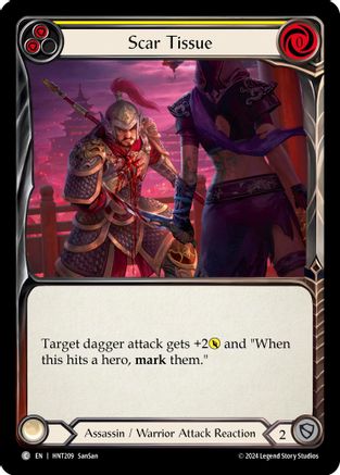 Scar Tissue (Yellow) (HNT209) [The Hunted] Rainbow Foil - Deck Out Gaming