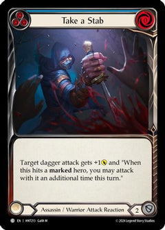 Take a Stab (Blue) (HNT213) [The Hunted] Rainbow Foil - Deck Out Gaming