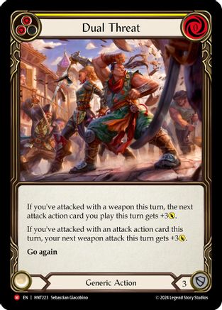 Dual Threat (HNT223) [The Hunted] Rainbow Foil - Deck Out Gaming