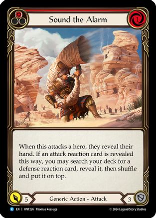 Sound the Alarm (Red) (HNT226) [The Hunted] Rainbow Foil - Deck Out Gaming