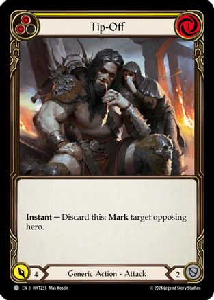 Tip-Off (Yellow) (HNT233) [The Hunted] - Deck Out Gaming