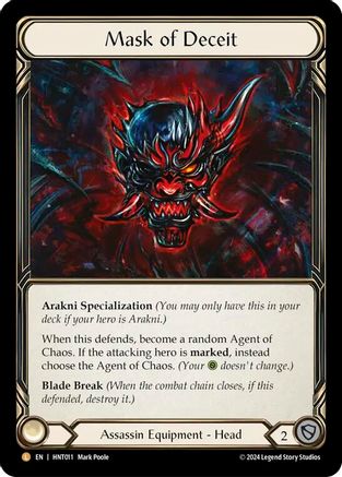 Mask of Deceit (HNT011) [The Hunted] Rainbow Foil - Deck Out Gaming