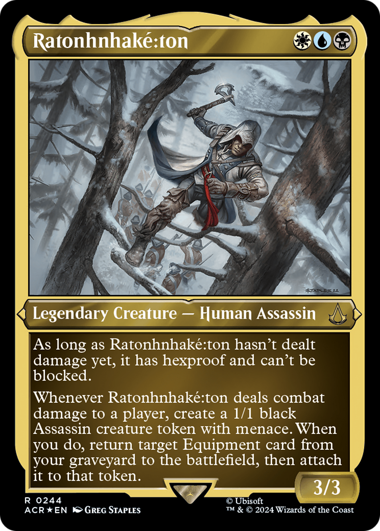 Ratonhnhaké꞉ton (244) [Assassin's Creed] etched - Deck Out Gaming
