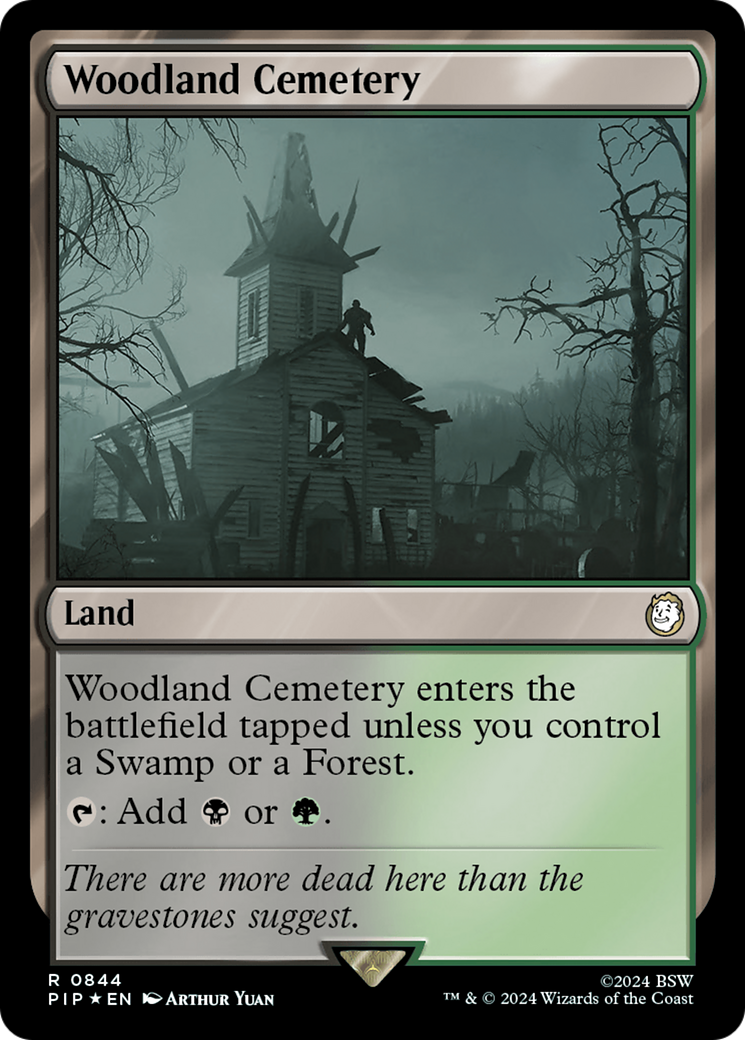 Woodland Cemetery (Surge Foil) (844) [Fallout] foil - Deck Out Gaming