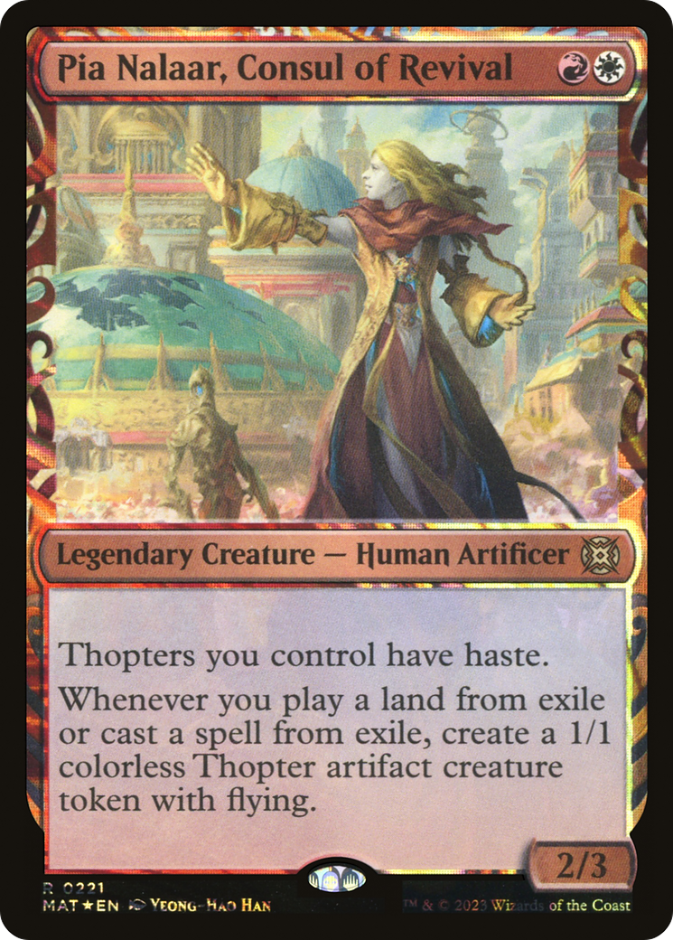 Pia Nalaar, Consul of Revival (Halo Foil) (221) [March of the Machine: The Aftermath] foil - Deck Out Gaming