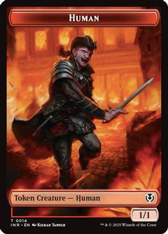 Human (0014) // Emblem - Chandra, Dressed to Kill Double-Sided Token (14) [Innistrad Remastered] - Deck Out Gaming