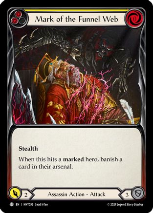 Mark of the Funnel Web (Yellow) (HNT036) [The Hunted] - Deck Out Gaming
