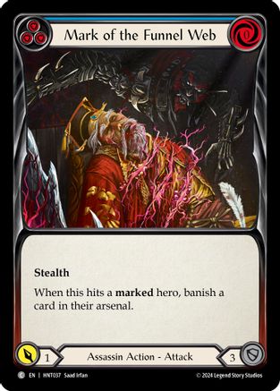 Mark of the Funnel Web (Blue) (HNT037) [The Hunted] Rainbow Foil - Deck Out Gaming
