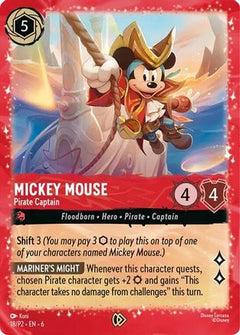 Mickey Mouse - Pirate Captain (18) [Disney Lorcana Promo Cards] Holofoil - Deck Out Gaming