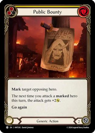 Public Bounty (Yellow) (HNT242) [The Hunted] Rainbow Foil - Deck Out Gaming
