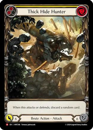 Thick Hide Hunter (Extended Art) (HNT246) [The Hunted] Rainbow Foil - Deck Out Gaming