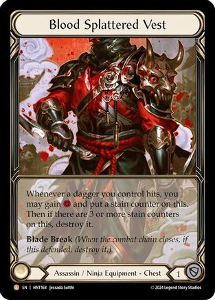 Blood Splattered Vest (Extended Art) (HNT168) [The Hunted] Cold Foil - Deck Out Gaming