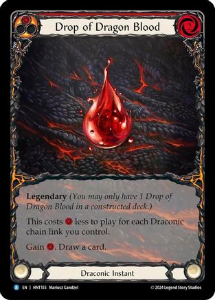 Drop of Dragon Blood (Extended Art) (HNT155) [The Hunted] Rainbow Foil - Deck Out Gaming