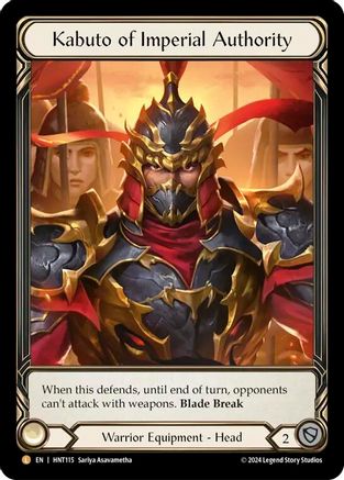 Kabuto of Imperial Authority (Extended Art) (HNT115) [The Hunted] Cold Foil - Deck Out Gaming