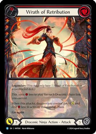 Wrath of Retribution (Extended Art) (HNT061) [The Hunted] Rainbow Foil - Deck Out Gaming