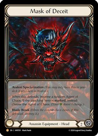 Mask of Deceit (Extended Art) (HNT011) [The Hunted] Cold Foil - Deck Out Gaming