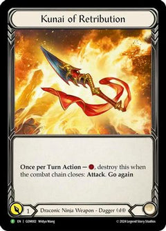 Kunai of Retribution - GEM002 (GEM002) [GEM Pack 1] Cold Foil - Deck Out Gaming