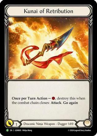 Kunai of Retribution - GEM003 (GEM003) [GEM Pack 1] Cold Foil - Deck Out Gaming