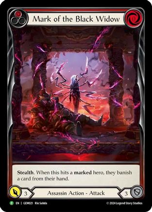 Mark of the Black Widow - GEM021 (GEM021) [GEM Pack 1] Rainbow Foil - Deck Out Gaming