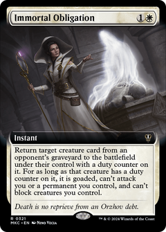 Immortal Obligation (Extended Art) (321) [Murders at Karlov Manor Commander] - Deck Out Gaming