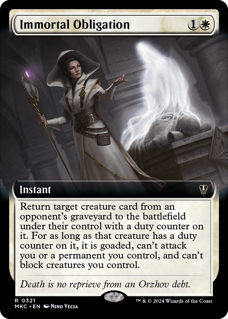 Immortal Obligation (Extended Art) (321) [Murders at Karlov Manor Commander] - Deck Out Gaming