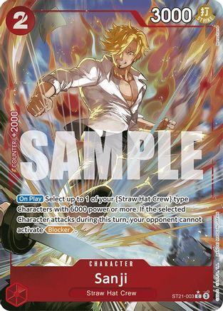 Sanji (Parallel) (ST21-003) [Starter Deck EX: Gear 5] Foil - Deck Out Gaming