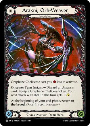 Arakni, Orb-Weaver // Arakni, Redback (HNT005//HNT006) [The Hunted] - Deck Out Gaming