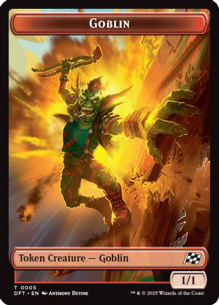 Goblin // Thopter (0010) Double-Sided Token (5) [Aetherdrift] - Deck Out Gaming