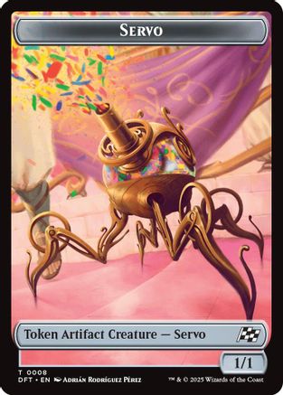 Servo // Thopter (0009) Double-Sided Token (8) [Aetherdrift] foil-1