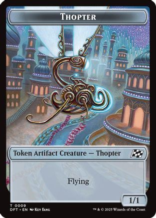 Thopter (0009) // Treasure Double-Sided Token (9) [Aetherdrift] - Deck Out Gaming