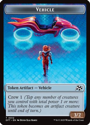 Vehicle // Pilot Double-Sided Token (12) [Aetherdrift] foil - Deck Out Gaming