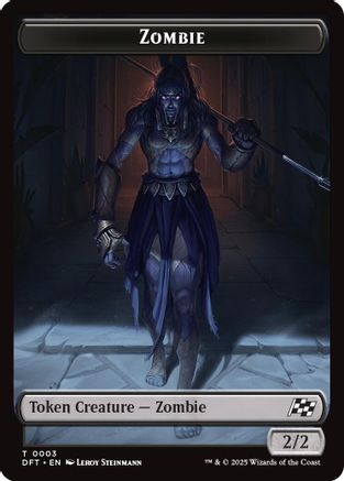 Zombie (0003) // Pilot Double-Sided Token (3) [Aetherdrift] foil - Deck Out Gaming