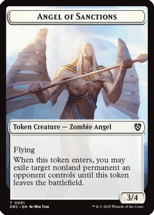 Angel of Sanctions // Vizier of Many Faces Double-Sided Token (1) [Commander: Aetherdrift] foil - Deck Out Gaming