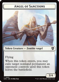 Angel of Sanctions // Vizier of Many Faces Double-Sided Token (1) [Commander: Aetherdrift] foil - Deck Out Gaming