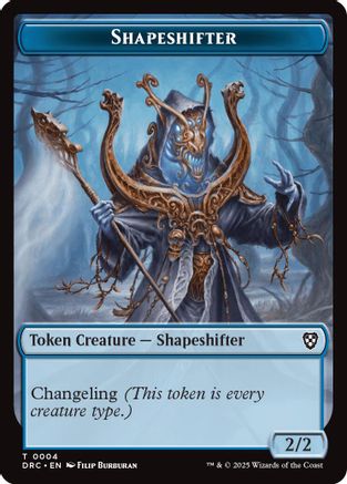 Shapeshifter // Zombie (0003) Double-Sided Token (4) [Commander: Aetherdrift] - Deck Out Gaming