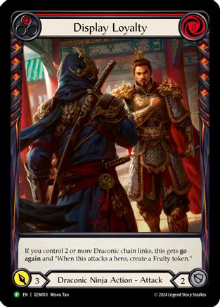 Display Loyalty (Red) (GEM010) [GEM Pack 1] Rainbow Foil - Deck Out Gaming