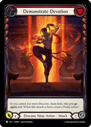 Demonstrate Devotion (Red) (GEM011) [GEM Pack 1] - Deck Out Gaming
