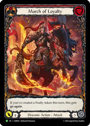 March of Loyalty (Red) (GEM016) [GEM Pack 1] Rainbow Foil - Deck Out Gaming
